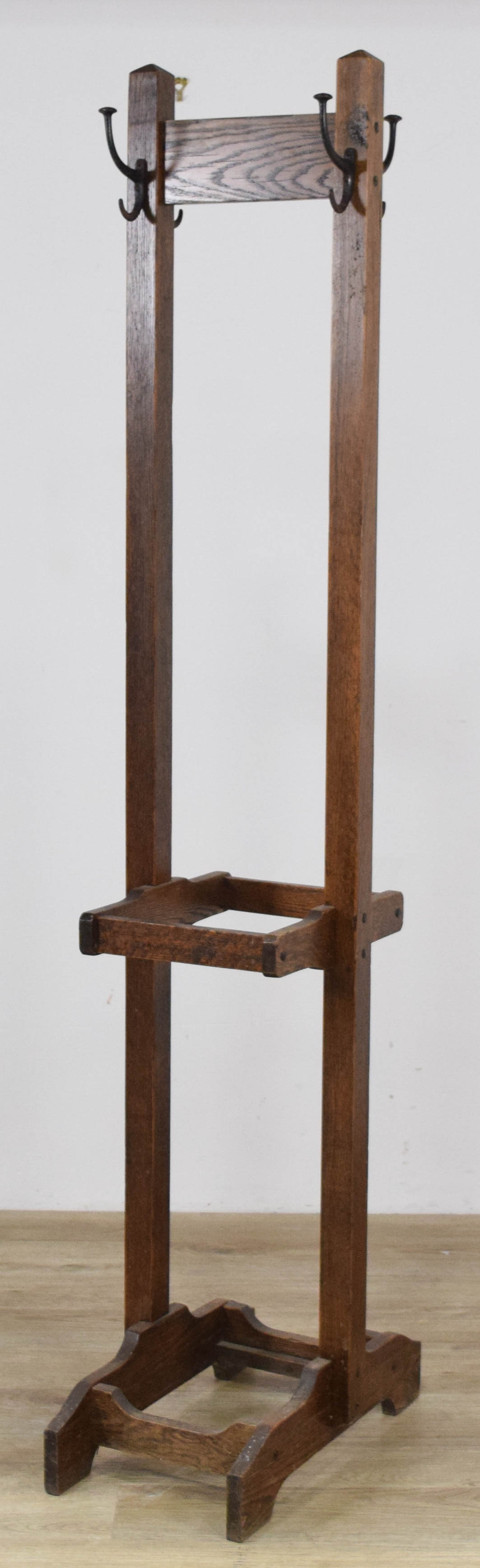 Arts and Crafts Oak Hall Stand