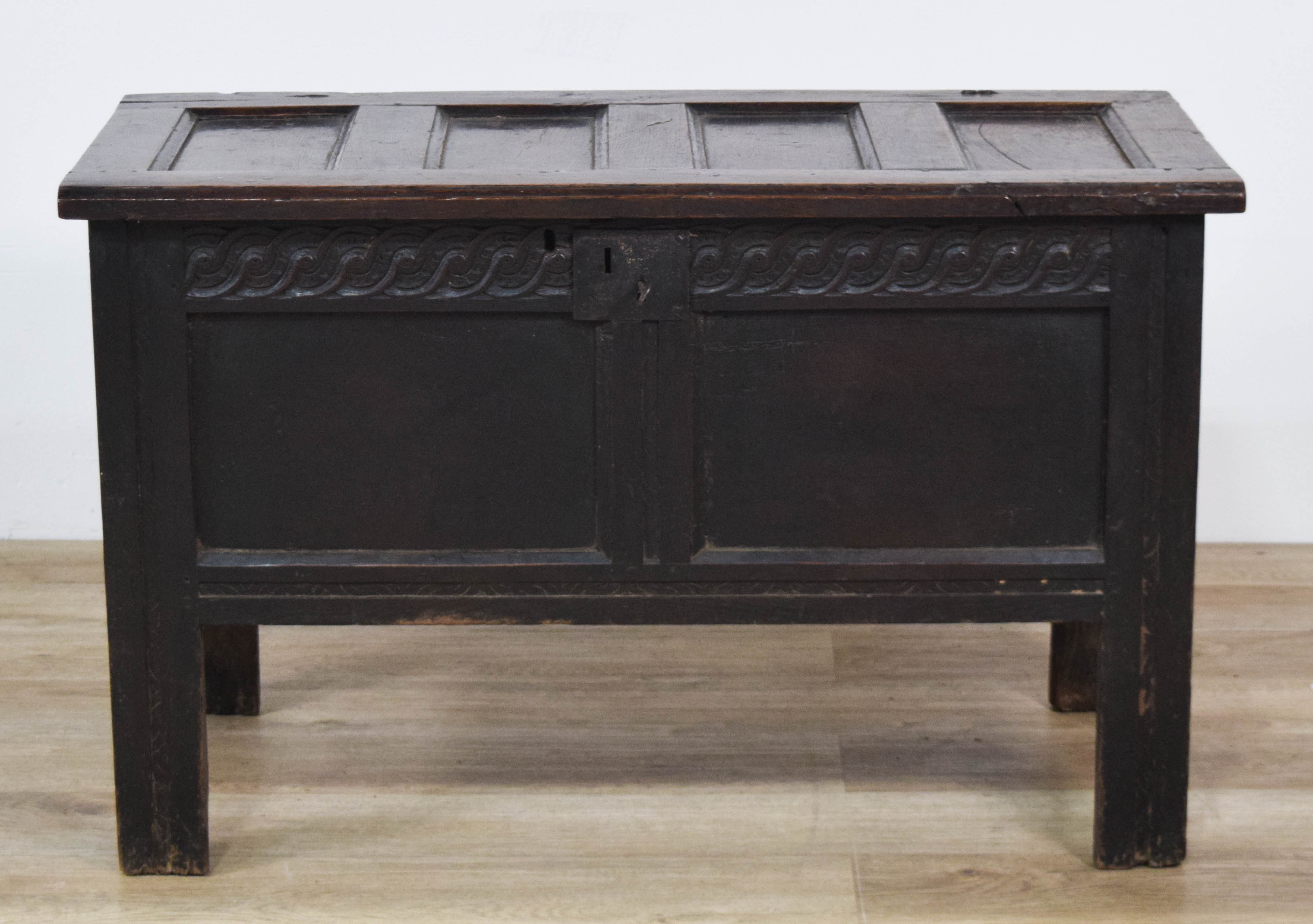 Jacobean Carved Joined Oak Blanket Chest
