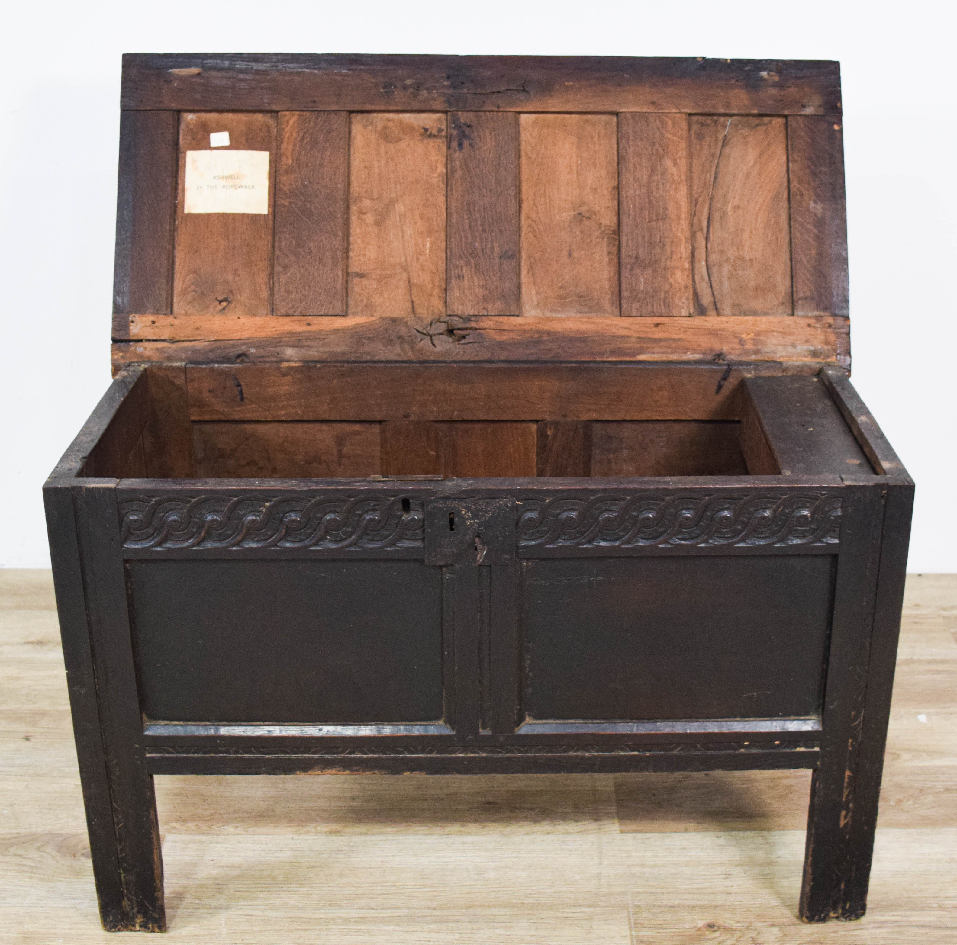 Jacobean Carved Joined Oak Blanket Chest