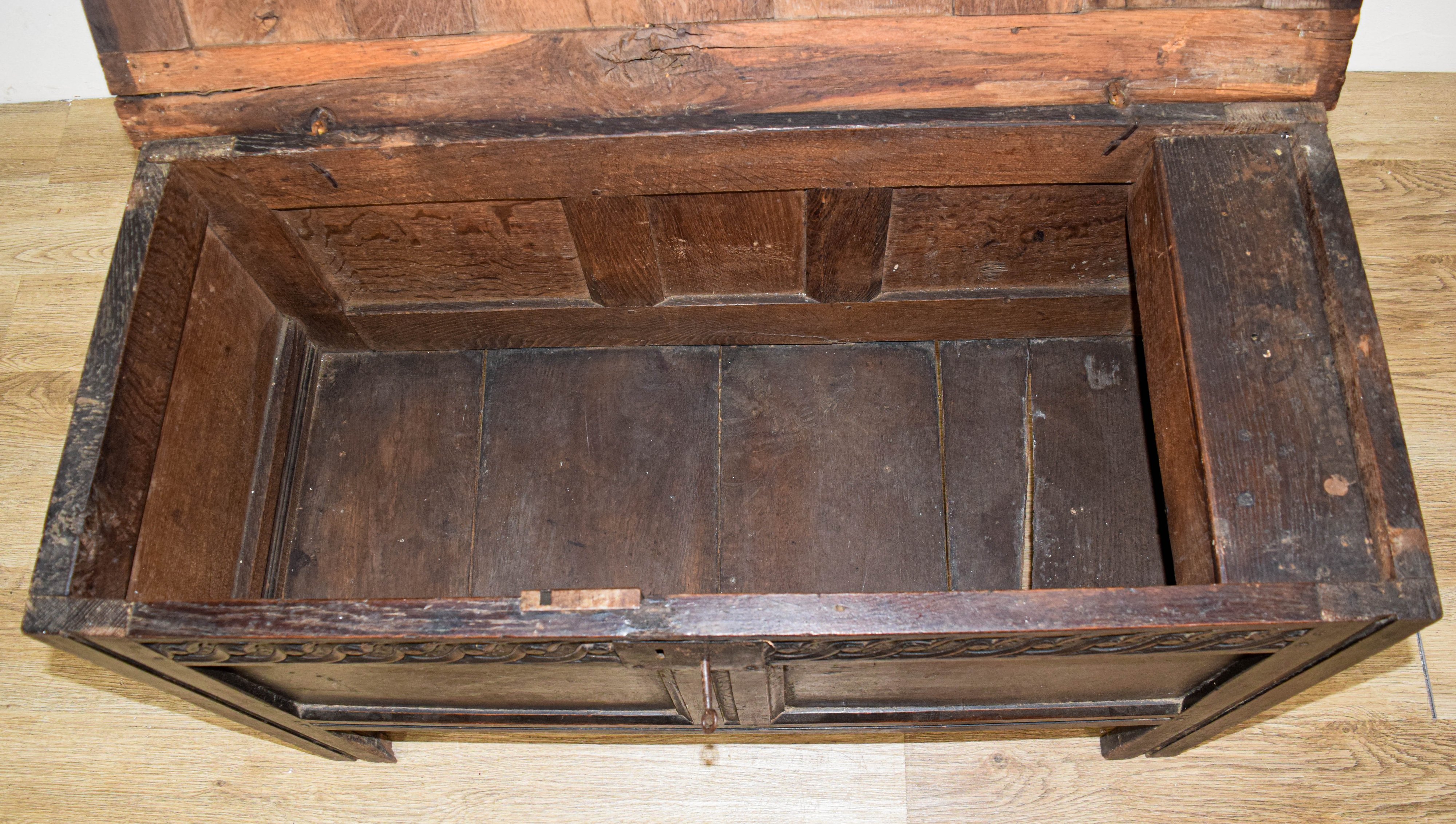 Jacobean Carved Joined Oak Blanket Chest