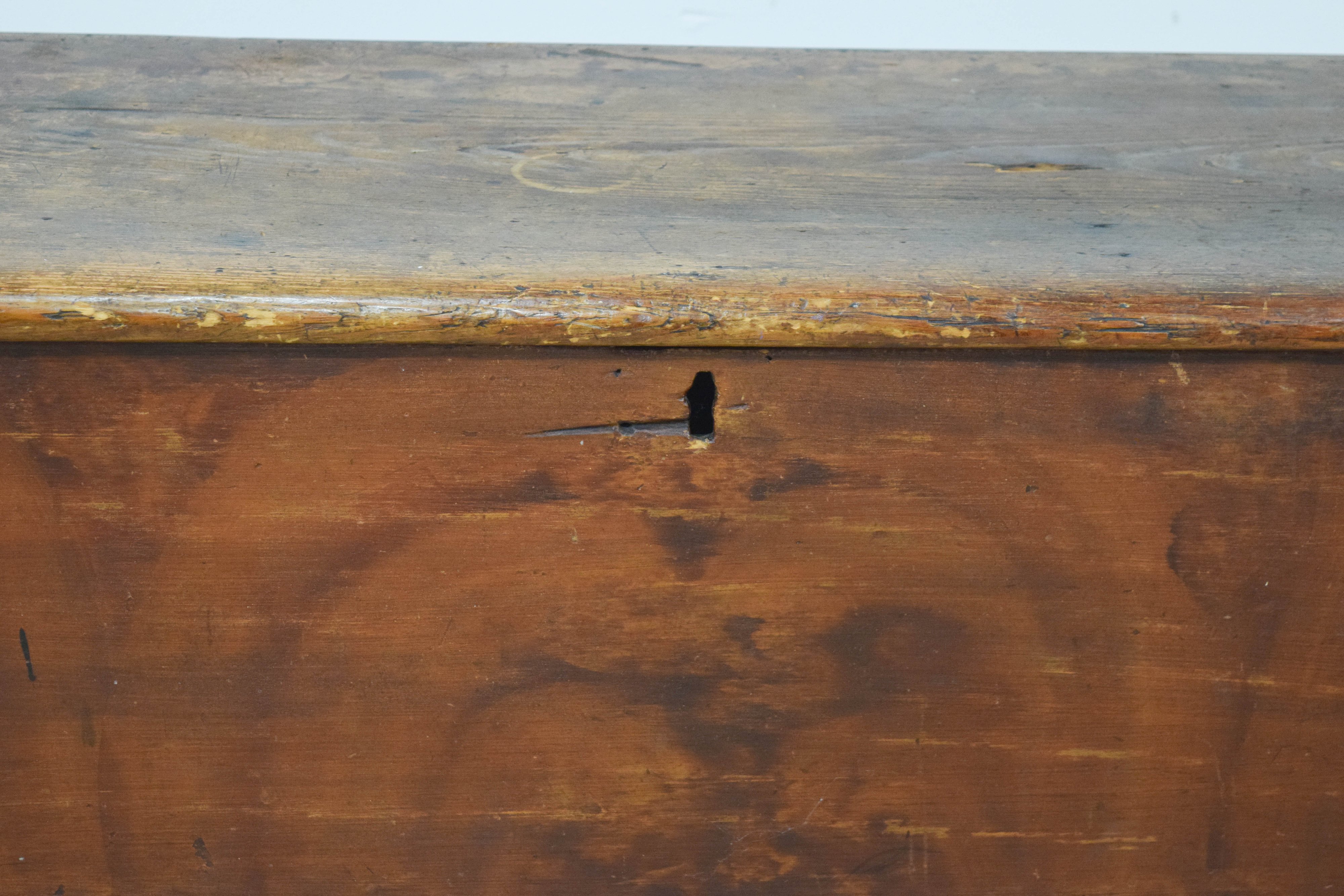 American Country Primitive Pine Blanket Chest