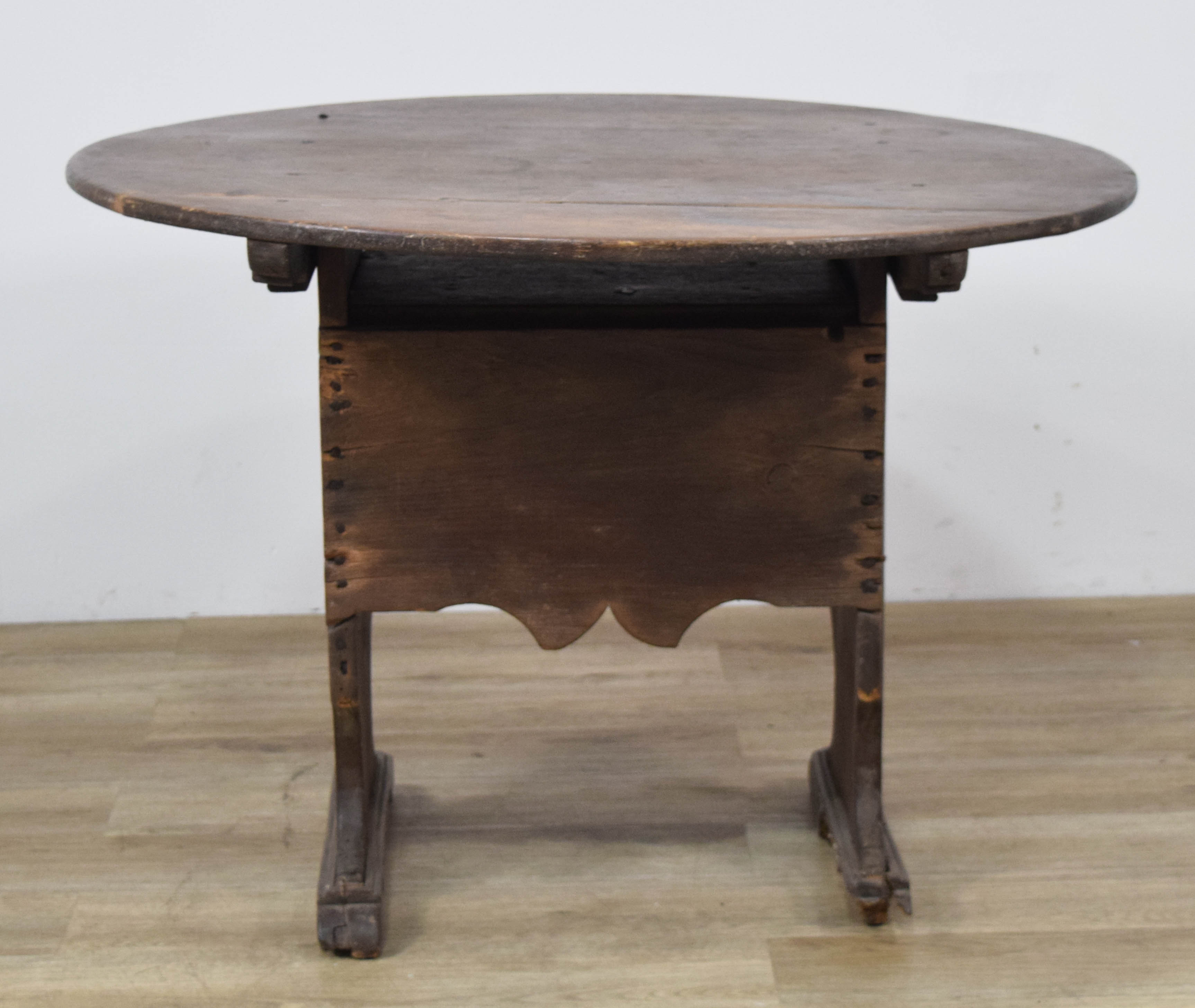 American Primitive Wood Hutch Chair-Table