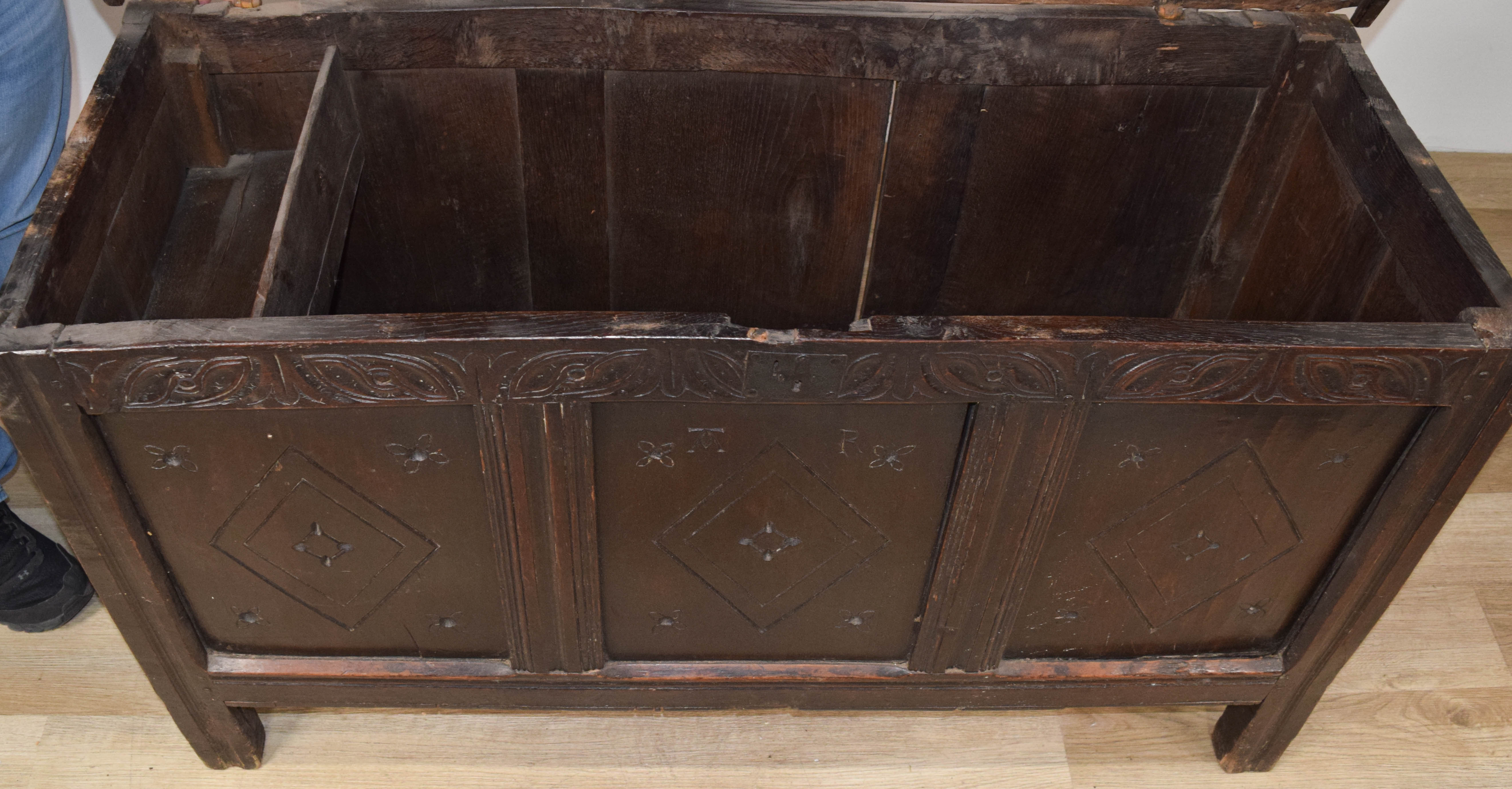 Jacobean Carved Oak Coffer