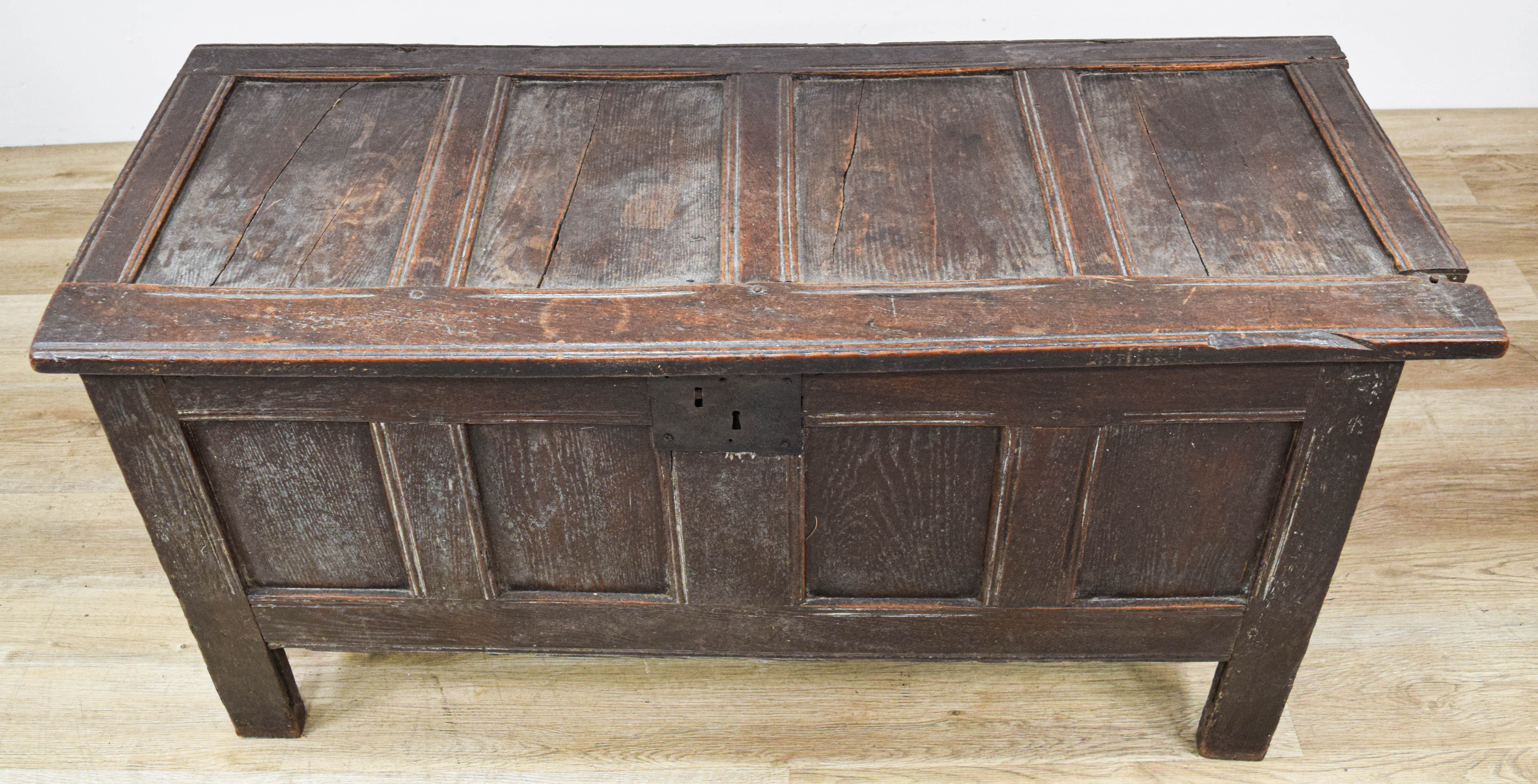 17th Century Joined Oak Coffer