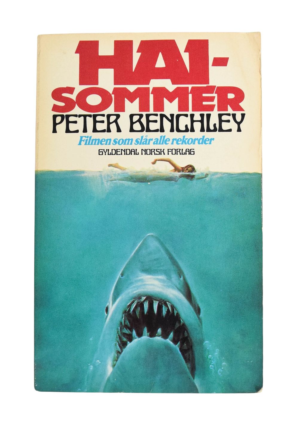 Lot 111: Peter Benchley Jaws Norwegian Softcover Book (Haisommer)