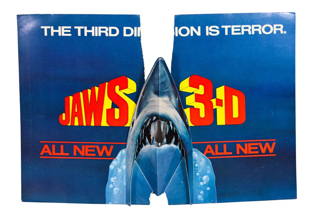 Lot 160: Universal City Studios Jaws 3-D Cardboard Pop-Up Promotional Display