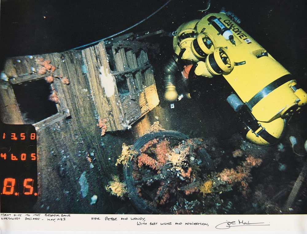 Lot 255: Signed Joe MacInnis Photographic Print HMS Breadalbane First Dive