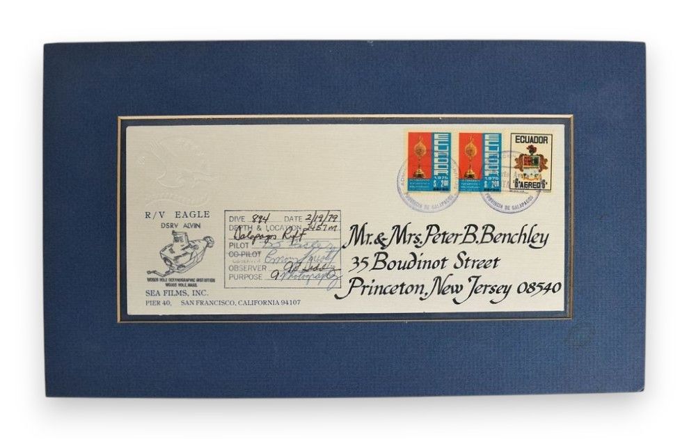 Lot 295: Matted Commemorative DSRV Alvin Dive Log Philatelic Envelope