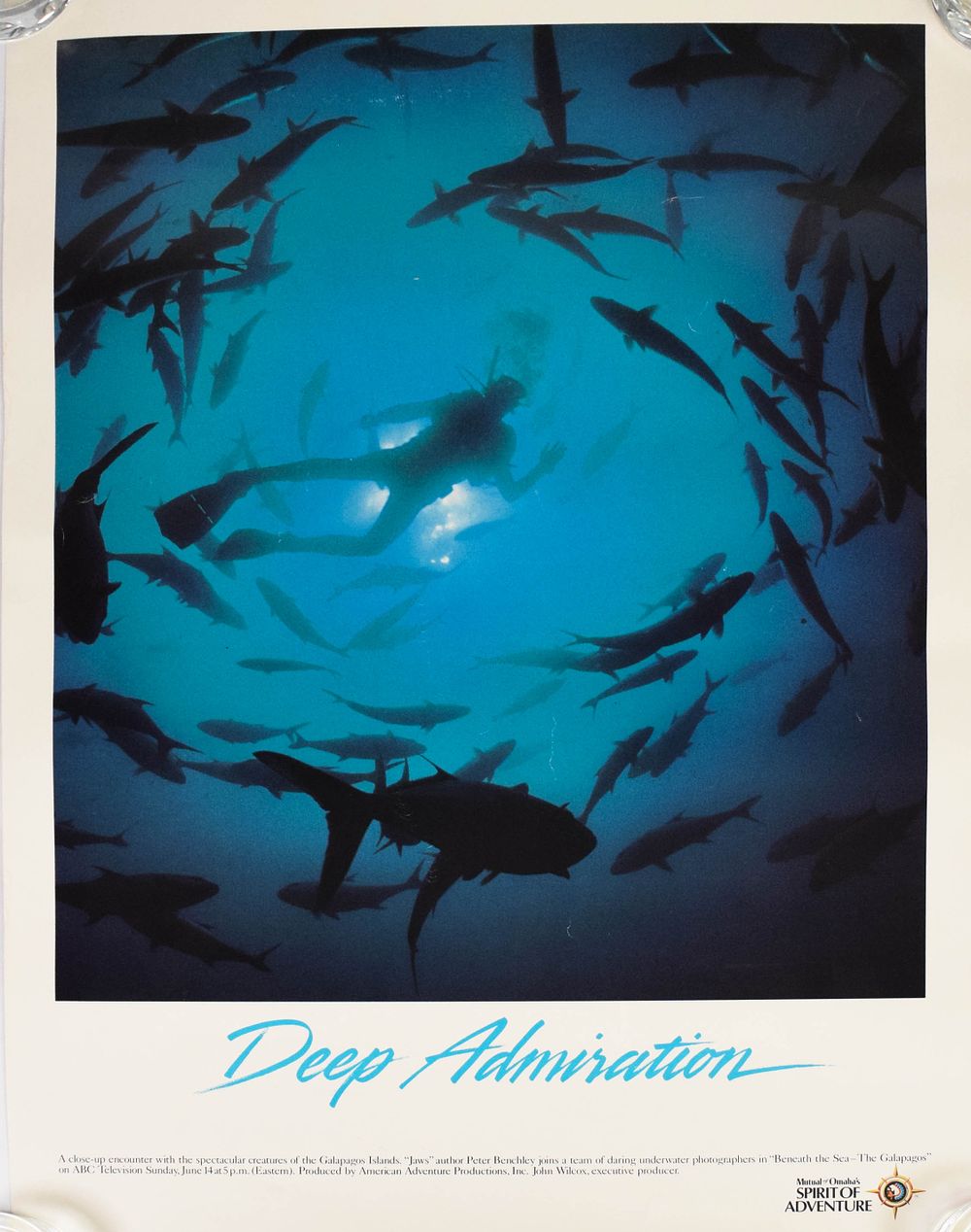 Lot 257: Mutual of Omaha Spirit of Adventure Peter Benchley Promotional Poster