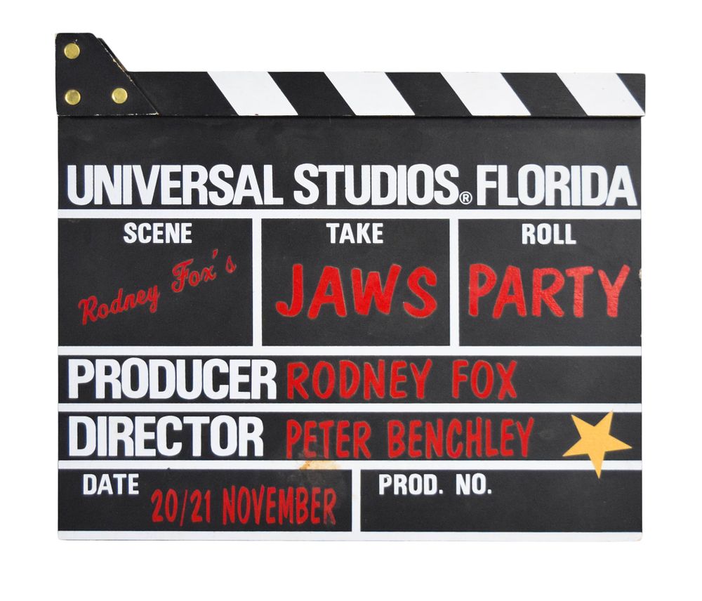 Lot 161: Universal Studios Florida Rodney Fox Jaws Party Clapperboard