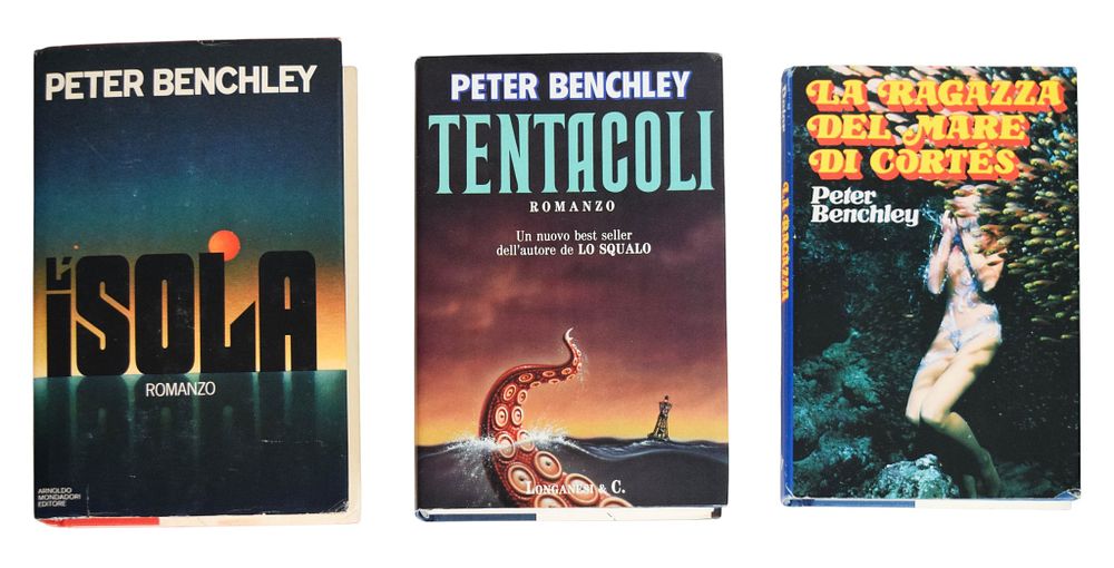 Lot 189: 3 Peter Benchley Italian Language Hardcover Novels