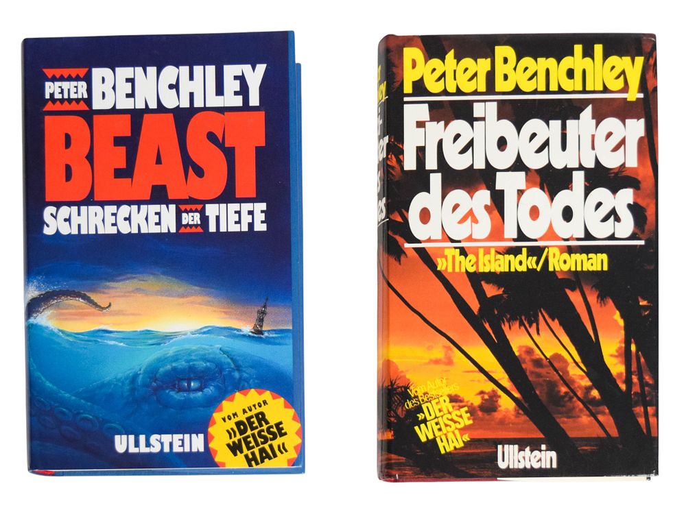 Lot 192: 2 Peter Benchley Hardcover German Novels, Beast and The Island