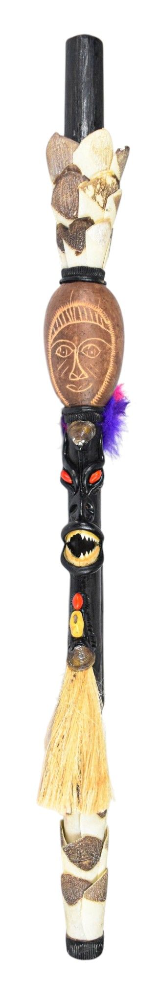 Lot 57: Indigenous Style Carved Wood Blowgun