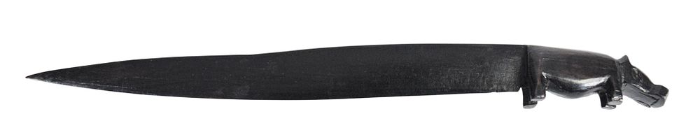 Lot 47: Papua New Guinean Carved Wood Hippo Letter Opener