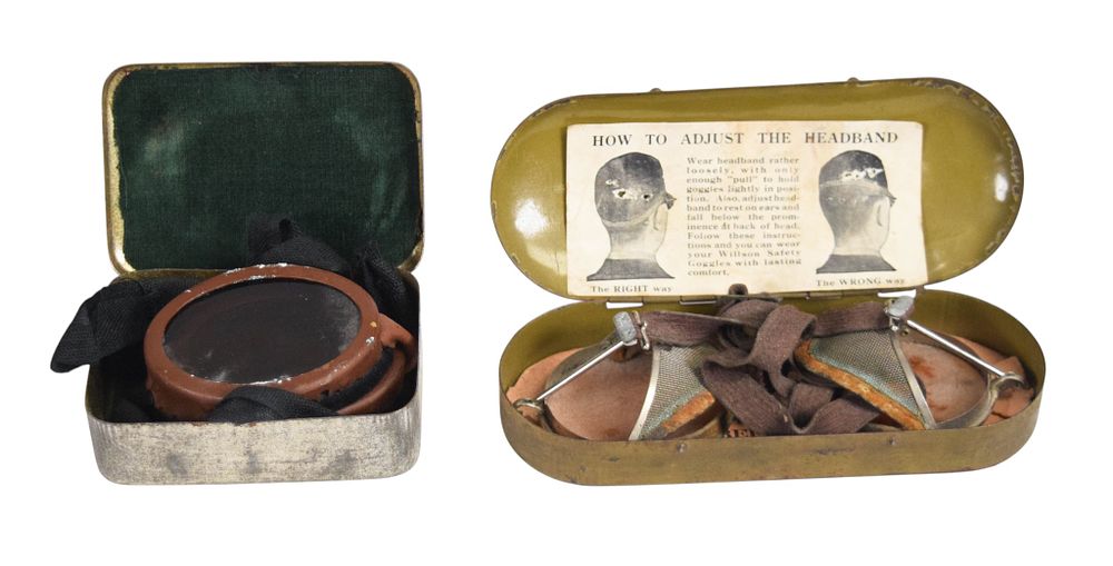 Lot 66: 2 Willson and Military Protective Goggles With Original Cases
