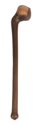 African Hand Carved Hardwood Knobkerrie Club. African knobkerrie or rungu club, traditionally 