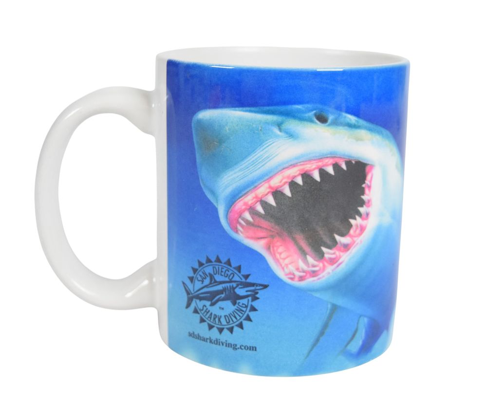 Lot 156: San Diego Shark Diving Ceramic Great White Shark Mug
