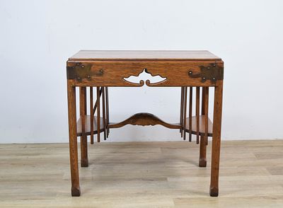 Mission Style Oak Student Desk. Mission style student desk or library table constructed of 
