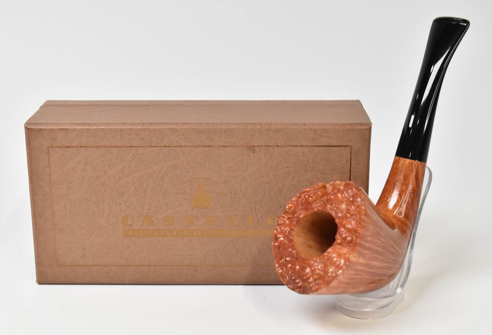 Lot 206: Castello Briar Wood Fiammata Great Line Tobacco Pipe, Unsmoked