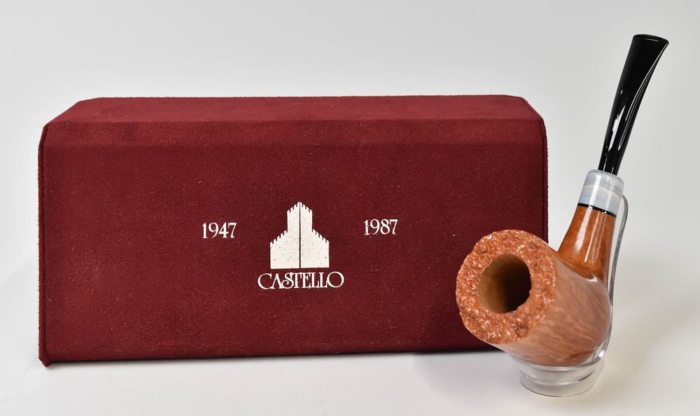 Lot 204: Castello Preziosa Briar Tobacco Pipe with Agate Shank Extension, Unsmoked