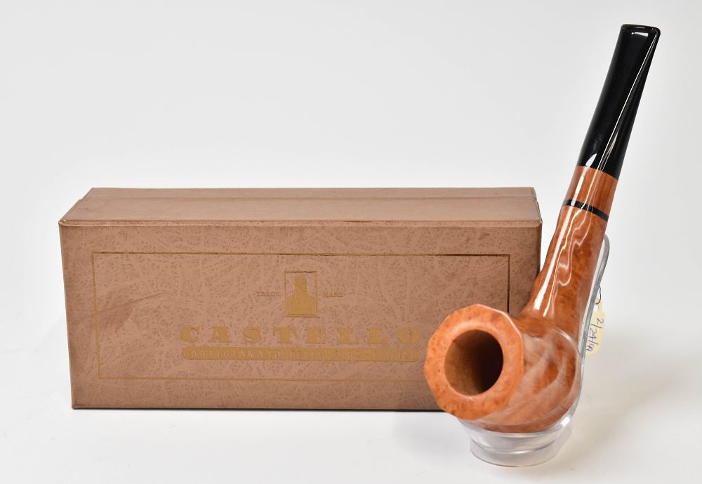 Lot 209: Castello Briar Wood KKKK Grade Tobacco Pipe With Original Box, Unsmoked