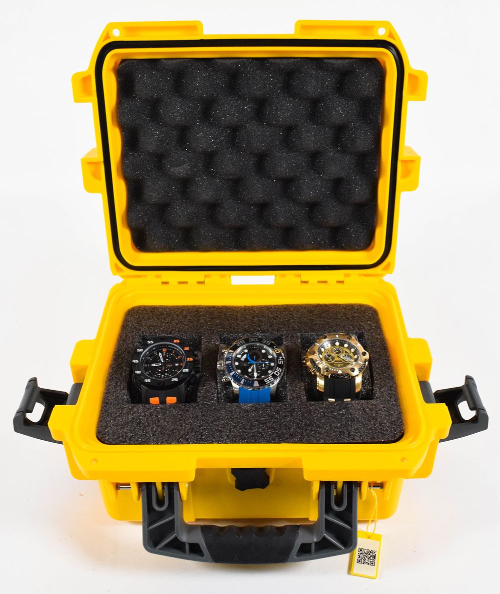 Lot 170: 3 Invicta Chronograph Wristwatches with Impact Case