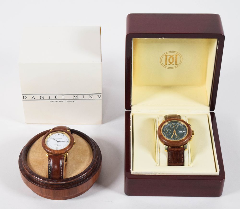 Lot 159: 2 Daniel Mink Locman Briarwood Wristwatches