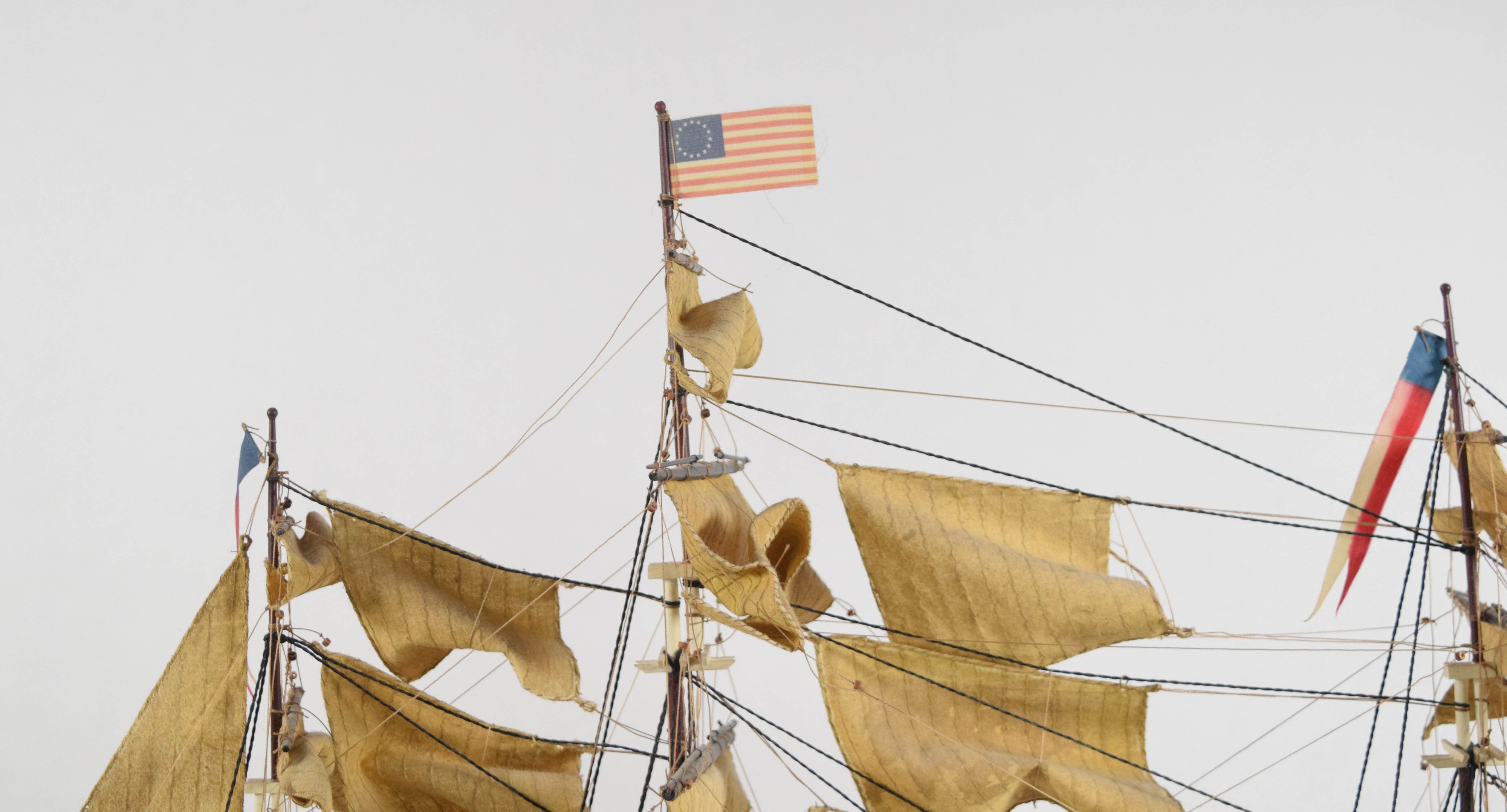 Handcrafted Wooden Scale Model USS Constitution