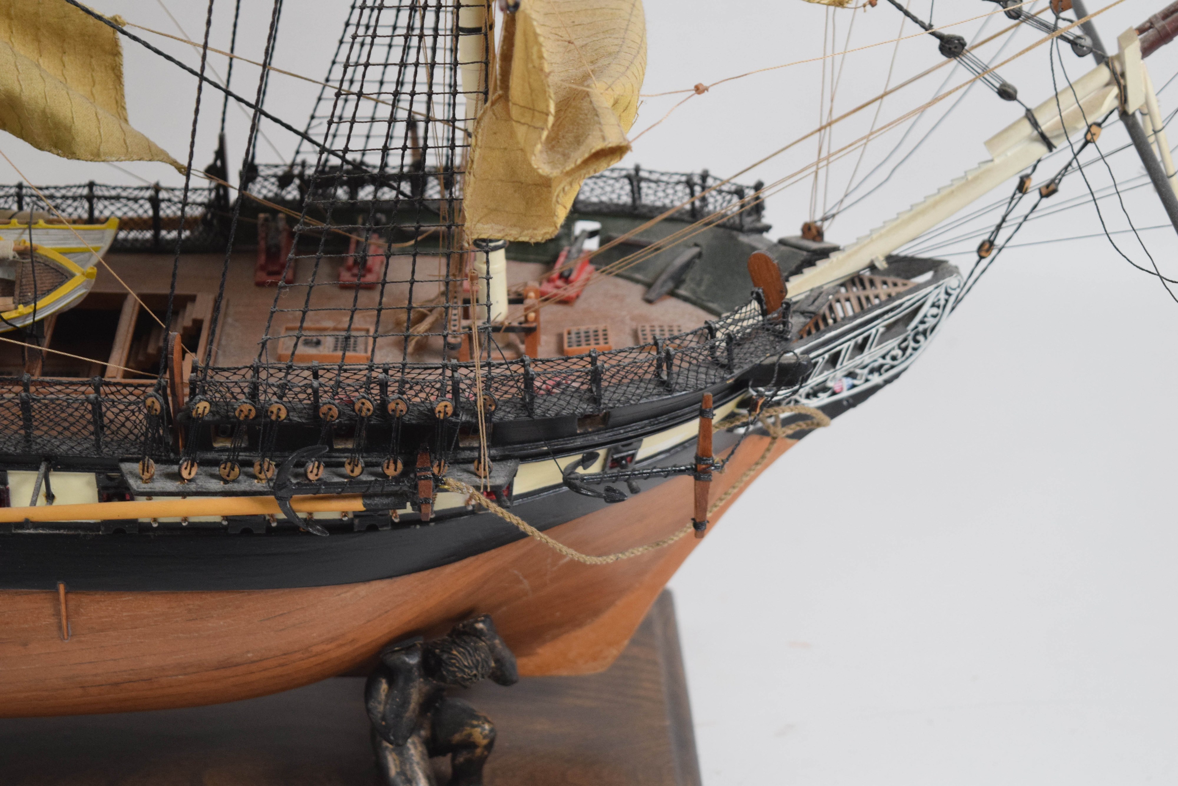 Handcrafted Wooden Scale Model USS Constitution