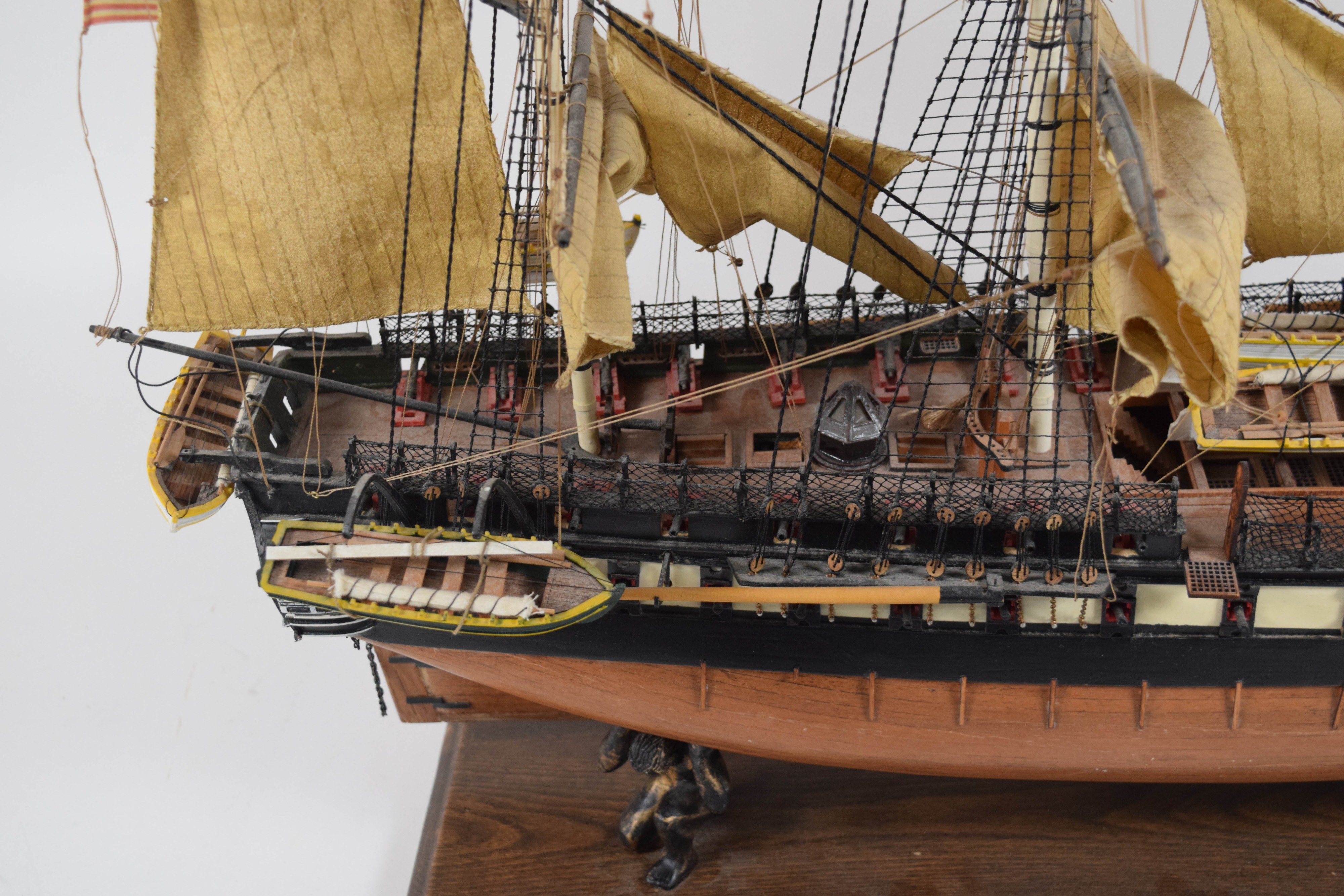 Handcrafted Wooden Scale Model USS Constitution