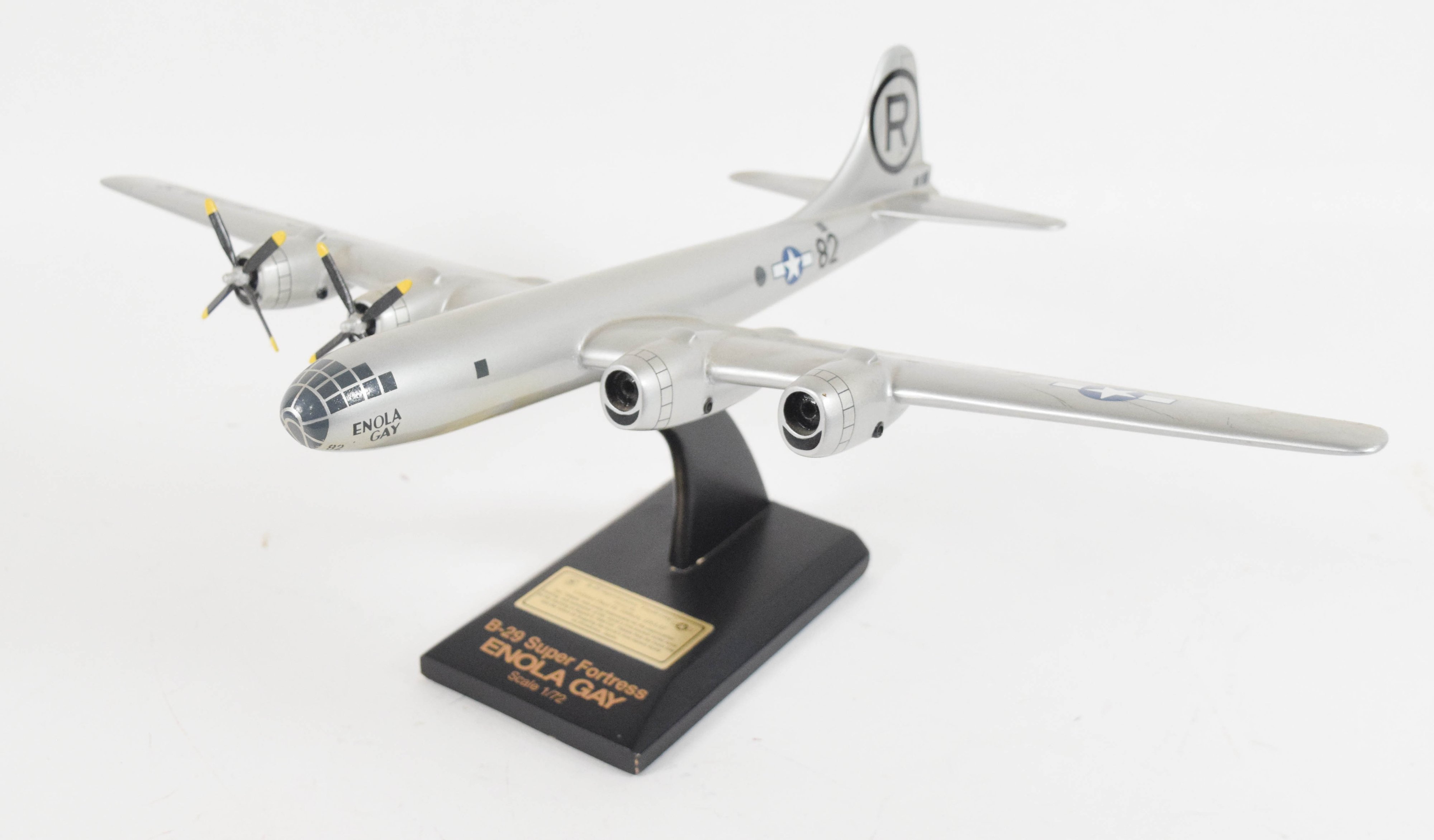 Paul Tibbets Signed Boeing B-29 Superfortress Enola Gay 1/72 Scale Model
