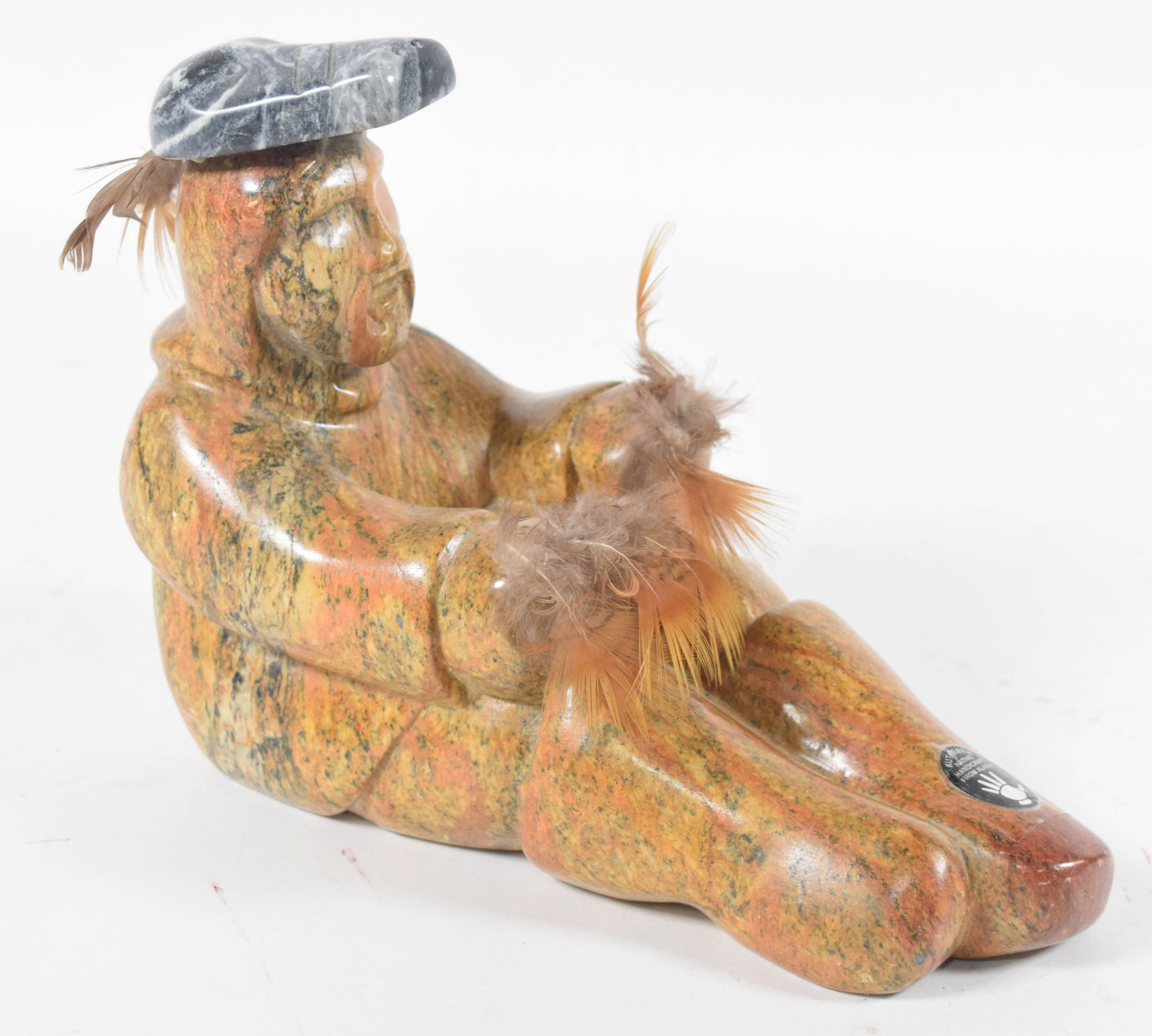 Koonook Inuit Stone Carved Statue