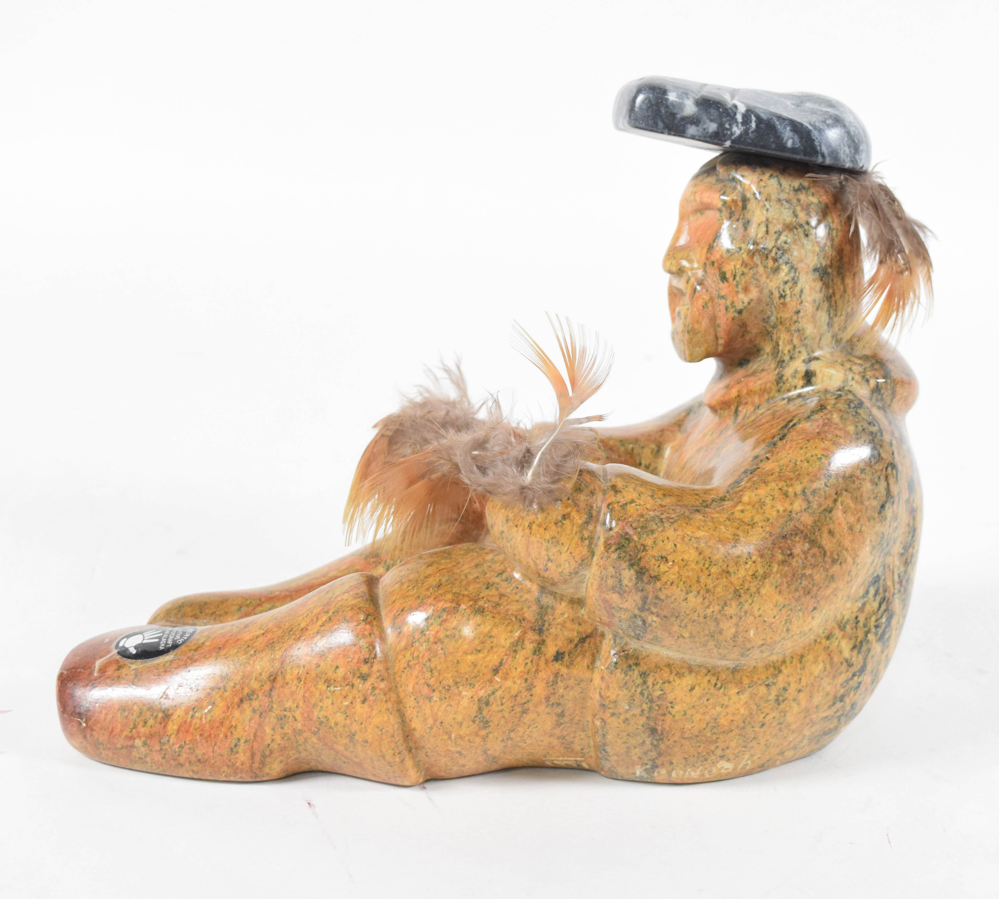 Koonook Inuit Stone Carved Statue