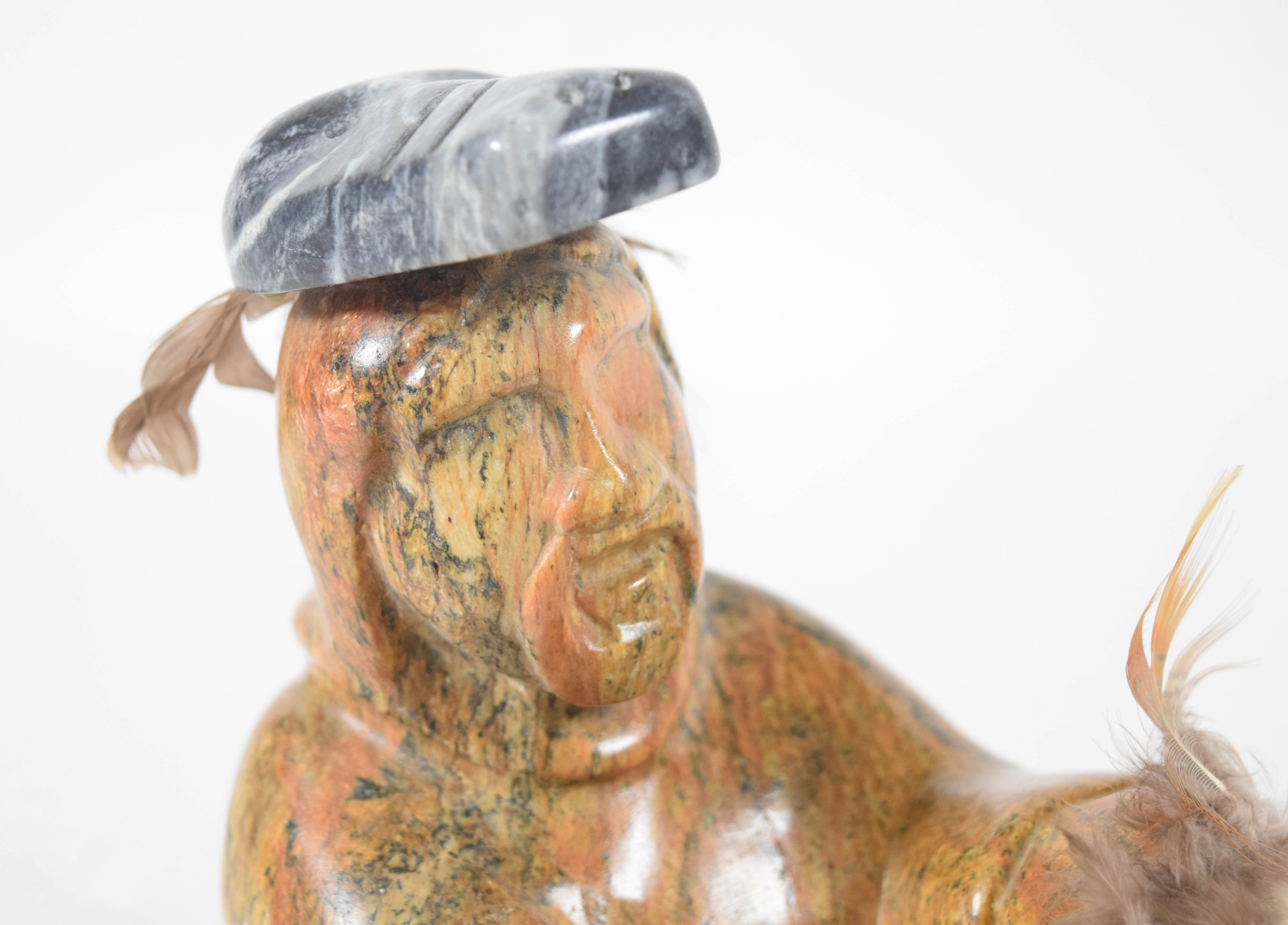 Koonook Inuit Stone Carved Statue