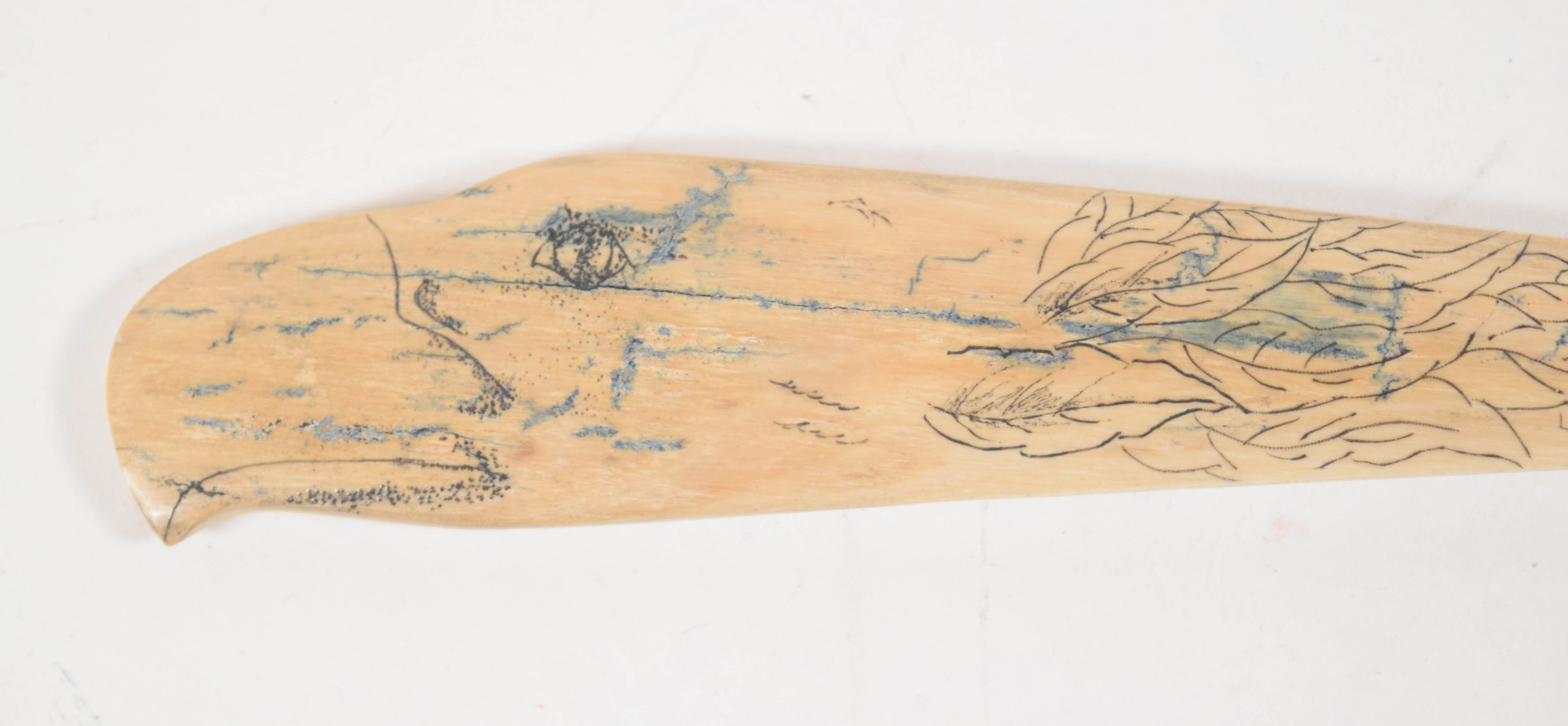 3 Walrus Bone Eagle Motif Letter Openers