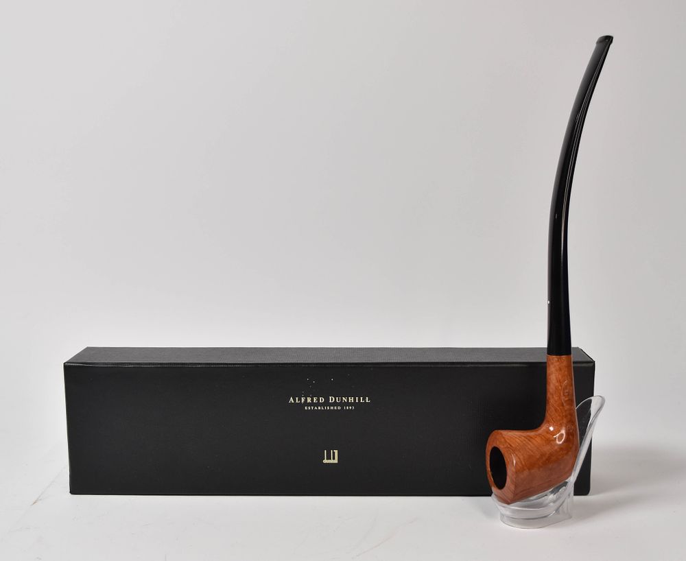 Lot 197: Dunhill Root Briar Wood Churchwarden Tobacco Pipe, Unsmoked