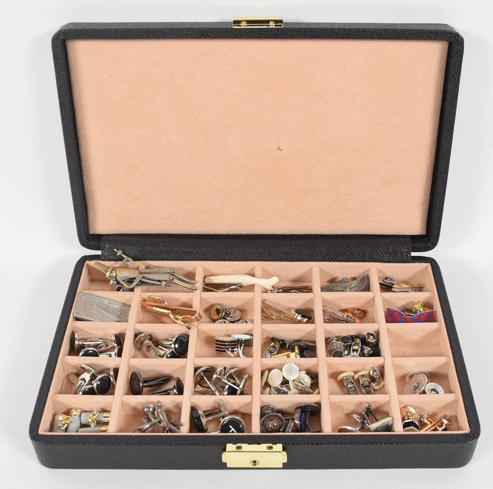 Lot 157: Assorted Mens Sterling Silver and Gold Filled Accessories