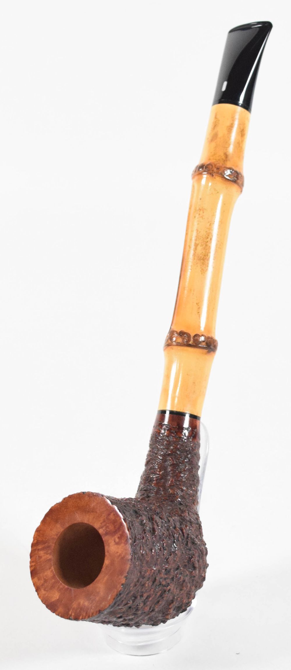 Lot 229: Castello Sea Rock Briar Bamboo Shank Smoking Pipe, Unsmoked