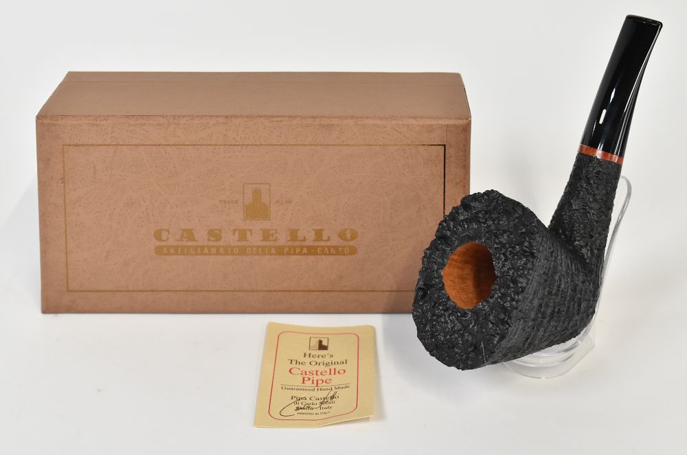 Lot 224: Castello Great Line Old Antiquari Rusticated Briar Tobacco Pipe, Unsmoked