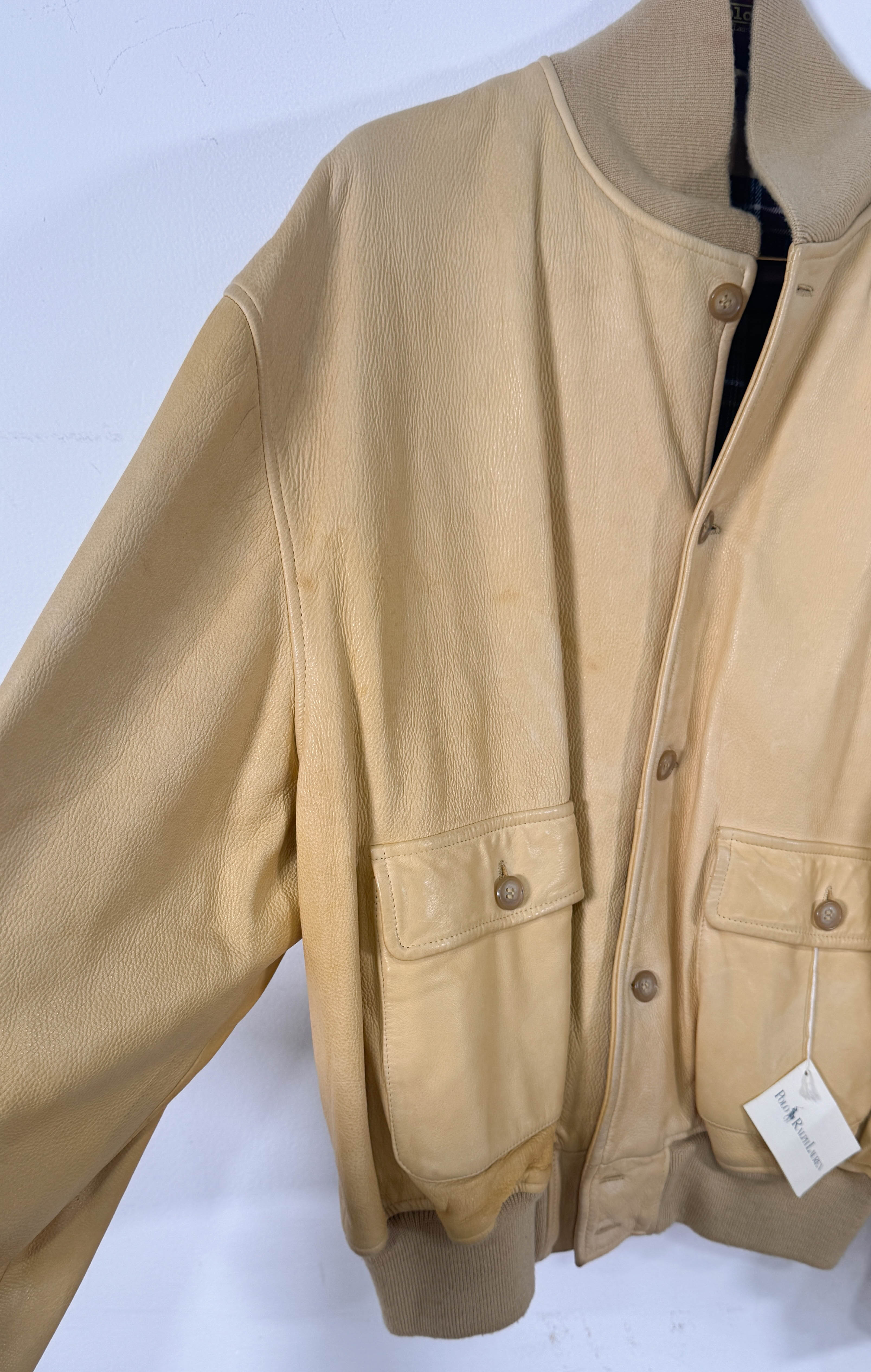 Polo Ralph Lauren Leather Bomber Jacket