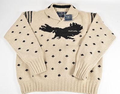 Ralph Lauren Polo Sport Hand Knit Wool Blend Eagle Sweater, Size XL. Ralph Lauren Polo Sport 