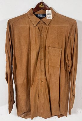 Polo by Ralph Lauren XL Genuine Suede Long Sleeve Shirt. Polo by Ralph Lauren long-sleeve 
