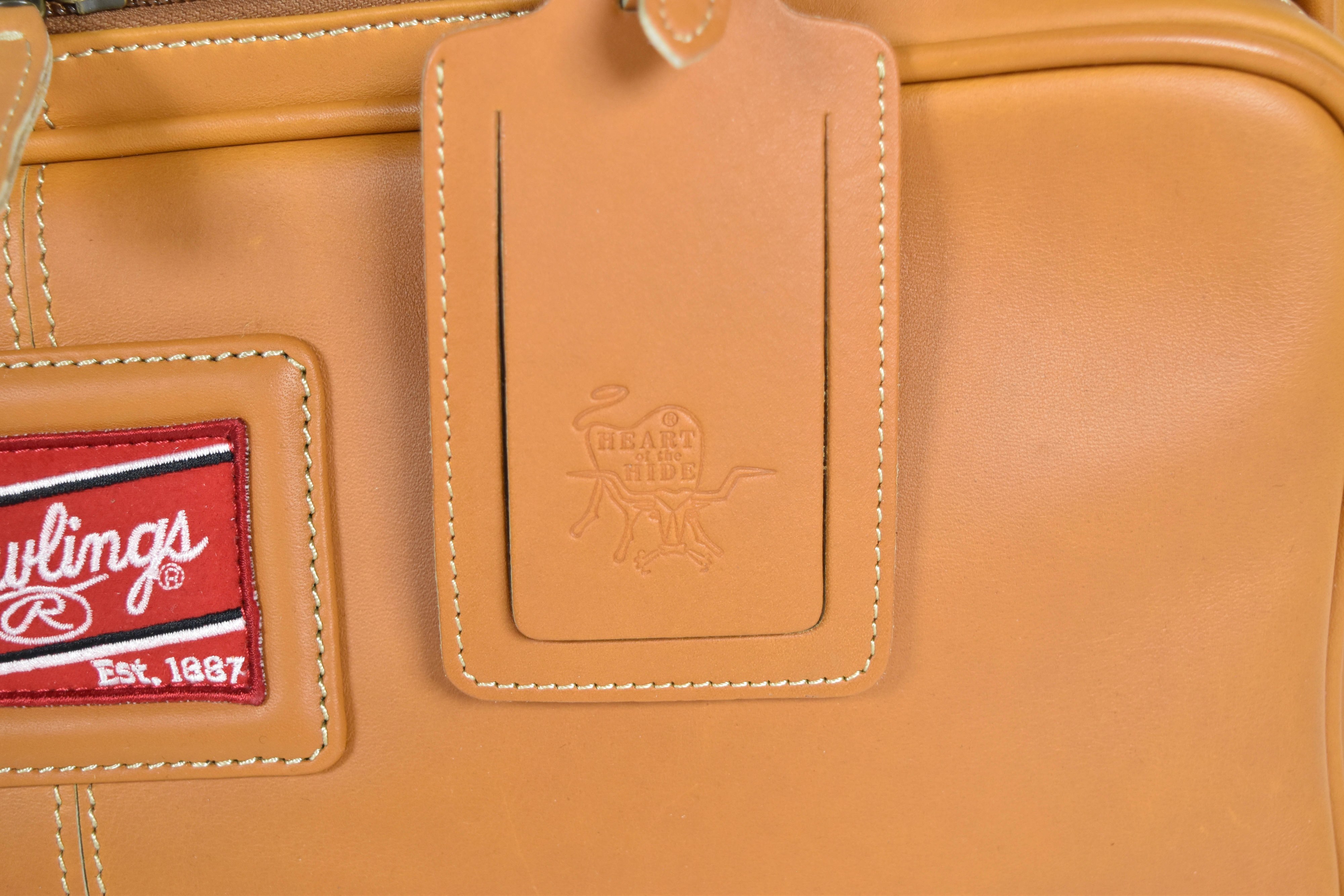 Rawlings Tan Leather Multi-Compartment Duffel Briefcase