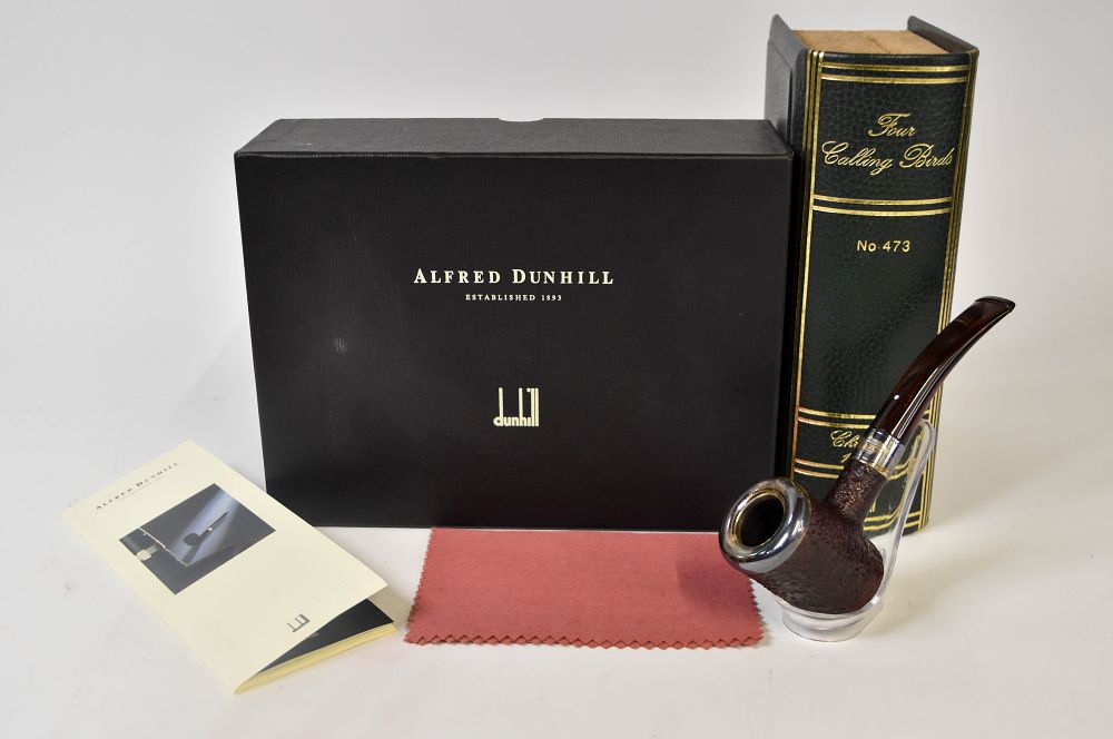 Lot 202: Alfred Dunhill Cumberland Briar Christmas 1996 Four Calling Birds Pipe Set, Unsmoked