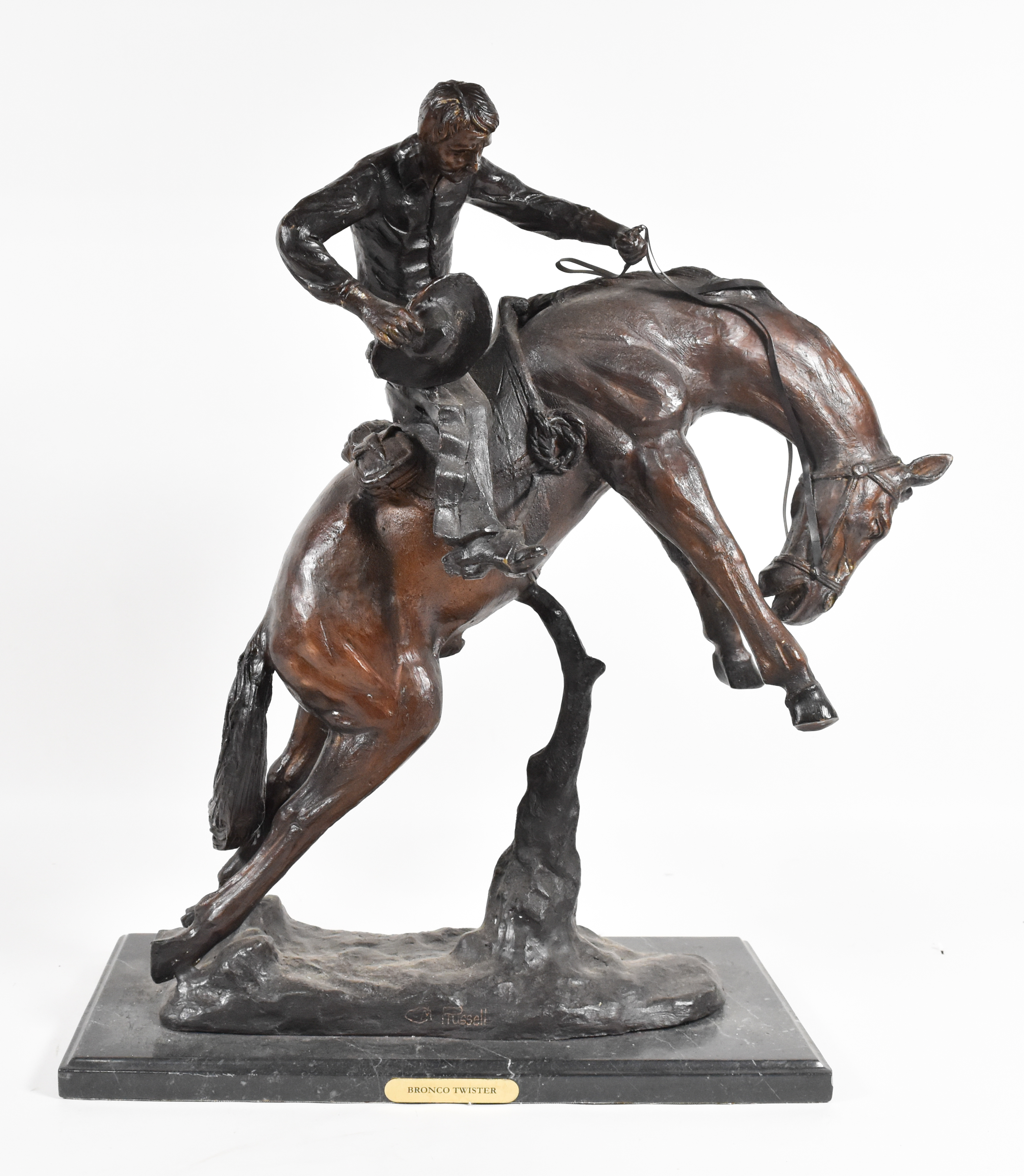Charles Marion Russell Bronze Sculpture Bronco Twister