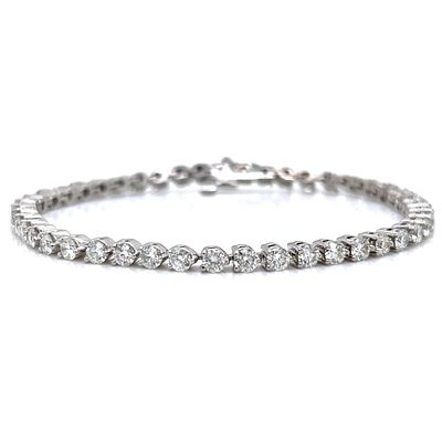 VADEL AMOR 18K White Gold 5.05 Ct. Diamond Tennis Bracelet. VADEL AMOR 18K White Gold Diamond 
