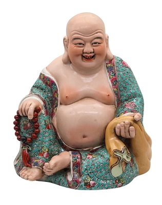 CHINA REPUBLICAN 20th Century Buddha Statue In Porcelain Zeng Long Sheng Mark. Circa 1920 early 