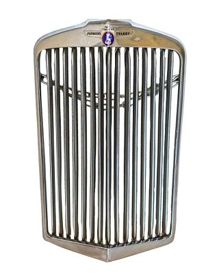 Sunbeam Supreme Talbot Rare 1947 Radiator Cover Front In Steel And Enamel. Rare American retro 