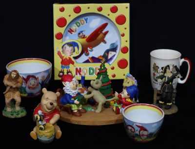 Enid Blyton "Toyland" Limited Edition group, a Royal Worcester Noddy plate, 2 Royal Worcester 
