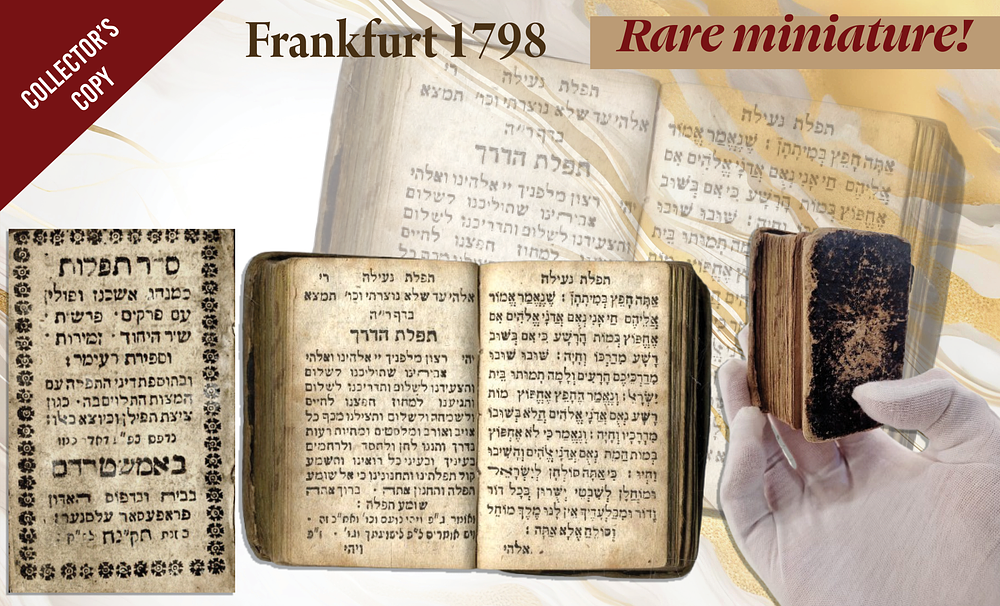 Order of Prayers, Frankfurt, [1798] Rare miniature. Prayer book according to the Ashkenaz and 